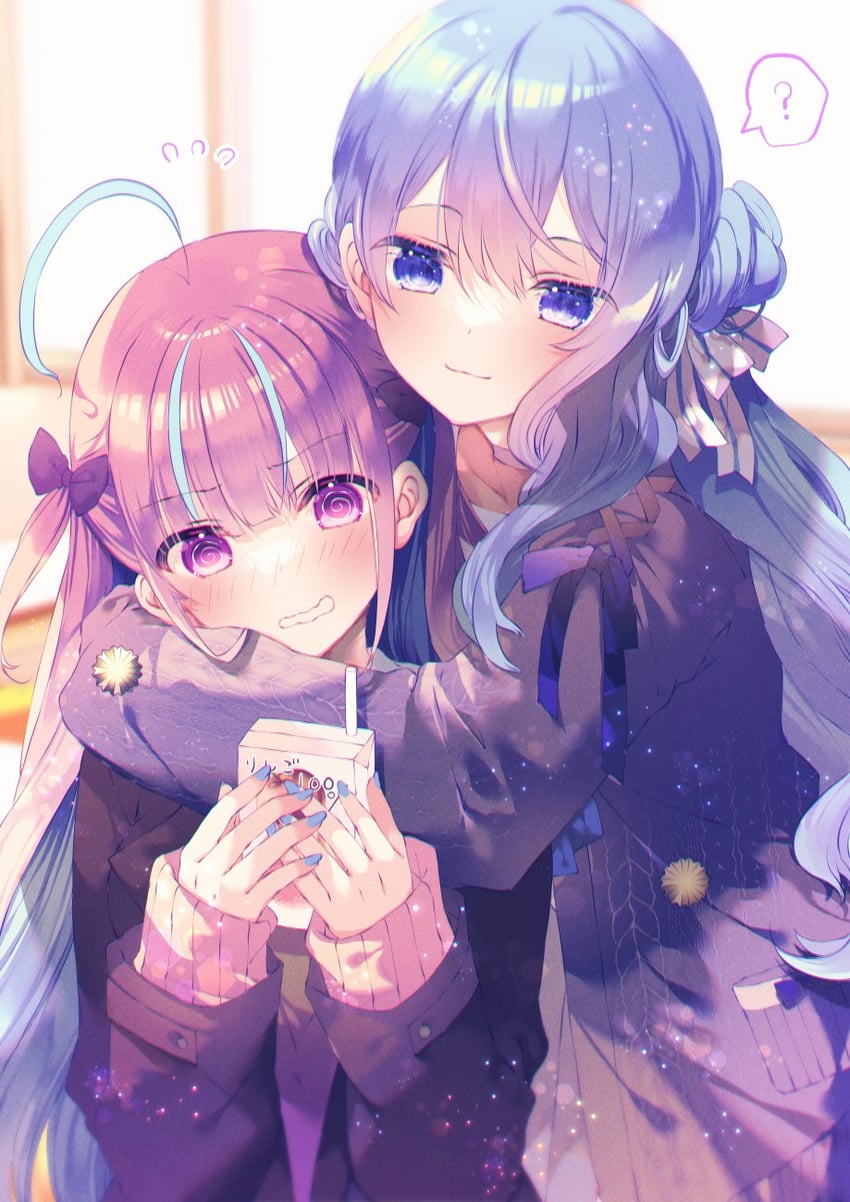 hoshimachi suisei and minato aqua (hololive) drawn by moo_(umineko)