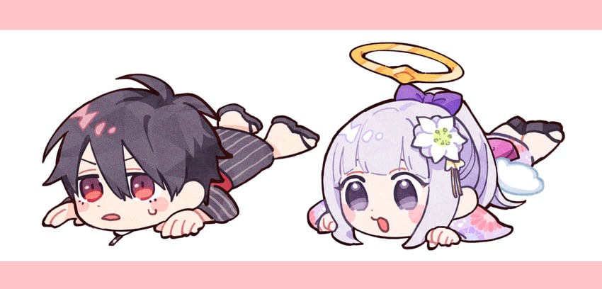 yumeoi kakeru and shirayuri lily (nijisanji and 2 more) drawn by iv_4t