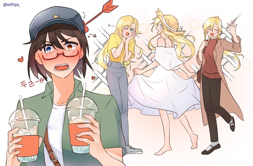 kamikoshi sorawo and nishina toriko (urasekai picnic) drawn by yabooo_2000
