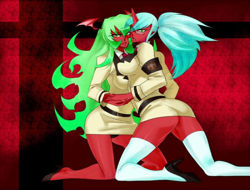 kneesocks and scanty (panty & stocking with garterbelt) drawn by hamaki_(hitowatari)