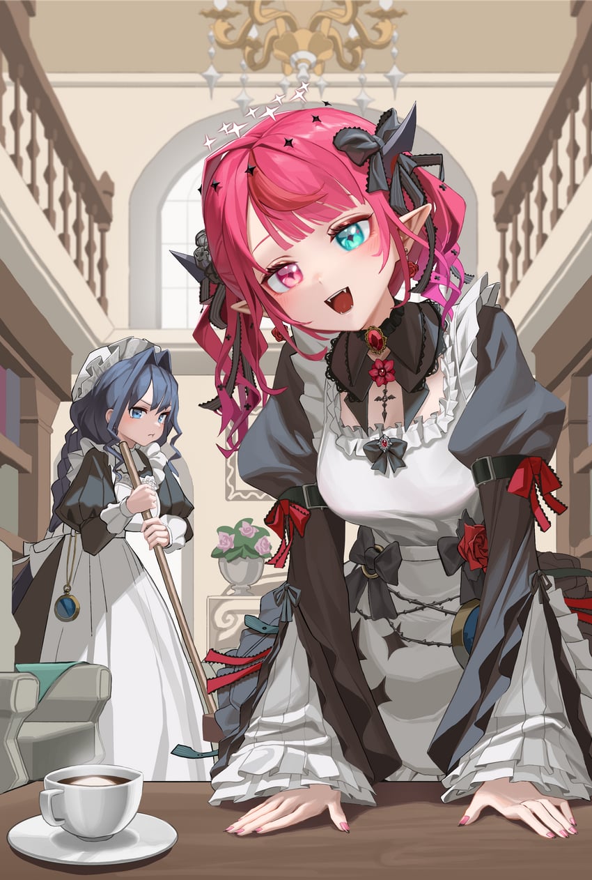 ouro kronii and irys (hololive and 1 more) drawn by hanho