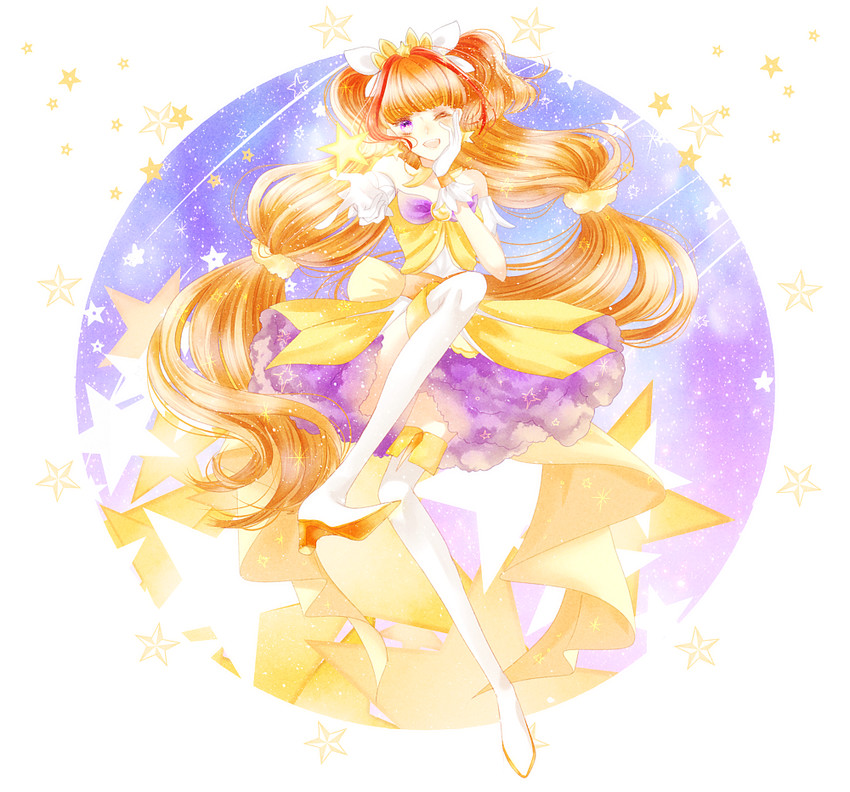 amanogawa kirara and cure twinkle (precure and 1 more) drawn by kurage_(youmaycry)