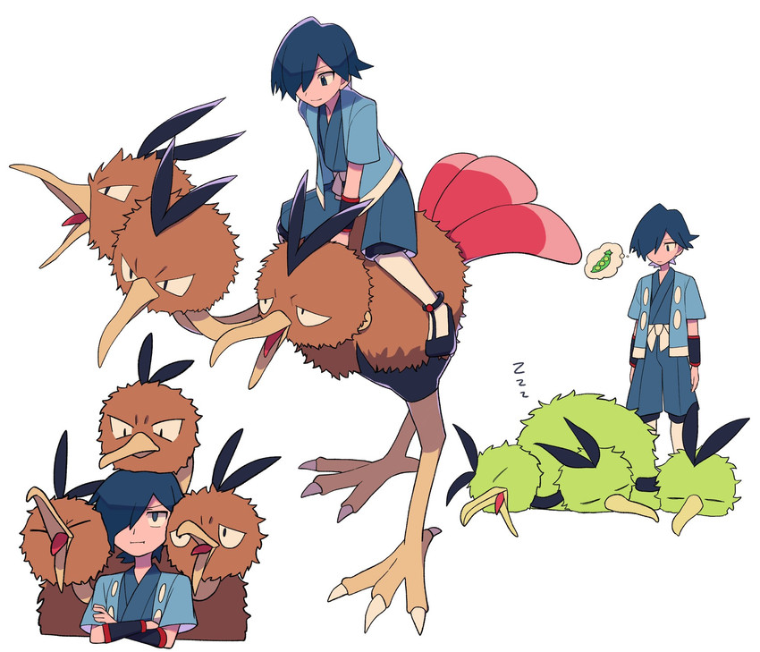falkner and dodrio (pokemon and 1 more) drawn by tyako_089