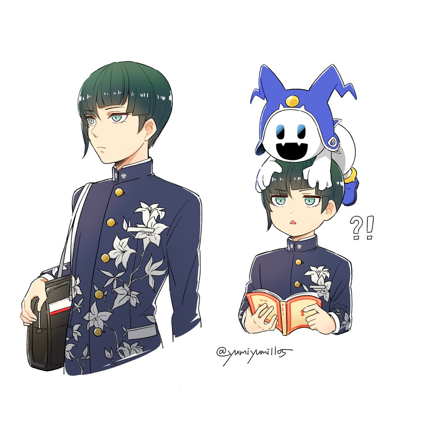 jack frost and protagonist (shin megami tensei and 1 more) drawn by yumiyumi1105