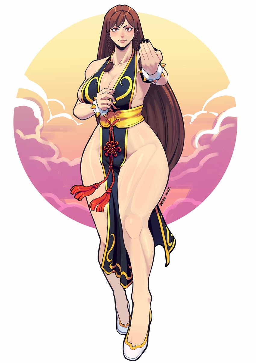 chun-li (street fighter and 1 more) drawn by butter_sugoi