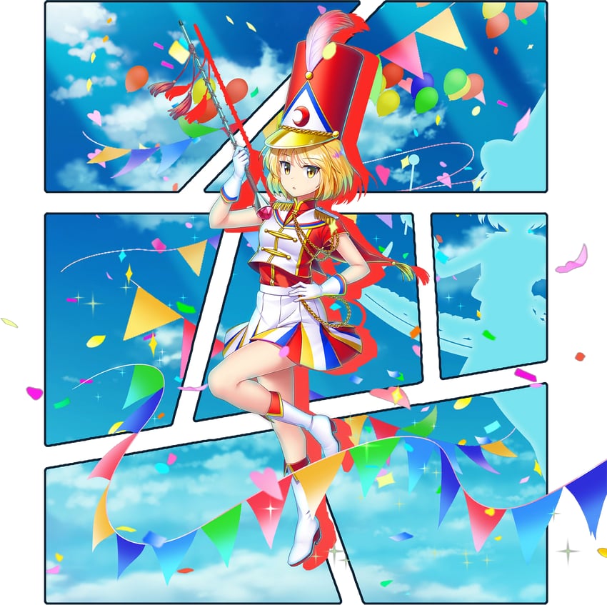 lunasa prismriver and lyrica prismriver (touhou and 1 more) drawn by rotte_(1109)