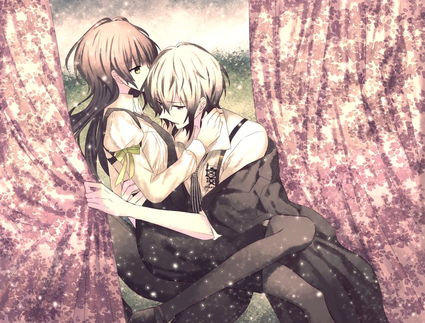hoshino ichika and okazaki kei (collar x malice) drawn by mumin