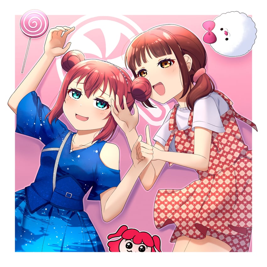 kurosawa ruby and furihata ai (love live! and 2 more) drawn by ska.harumi