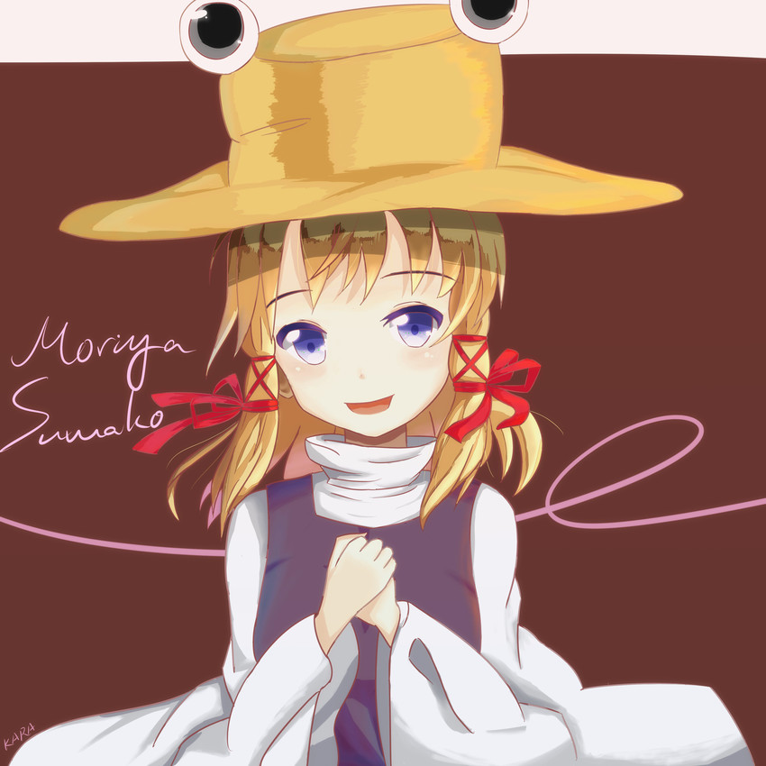 moriya suwako and pyonta (touhou) drawn by kara_(color1087)