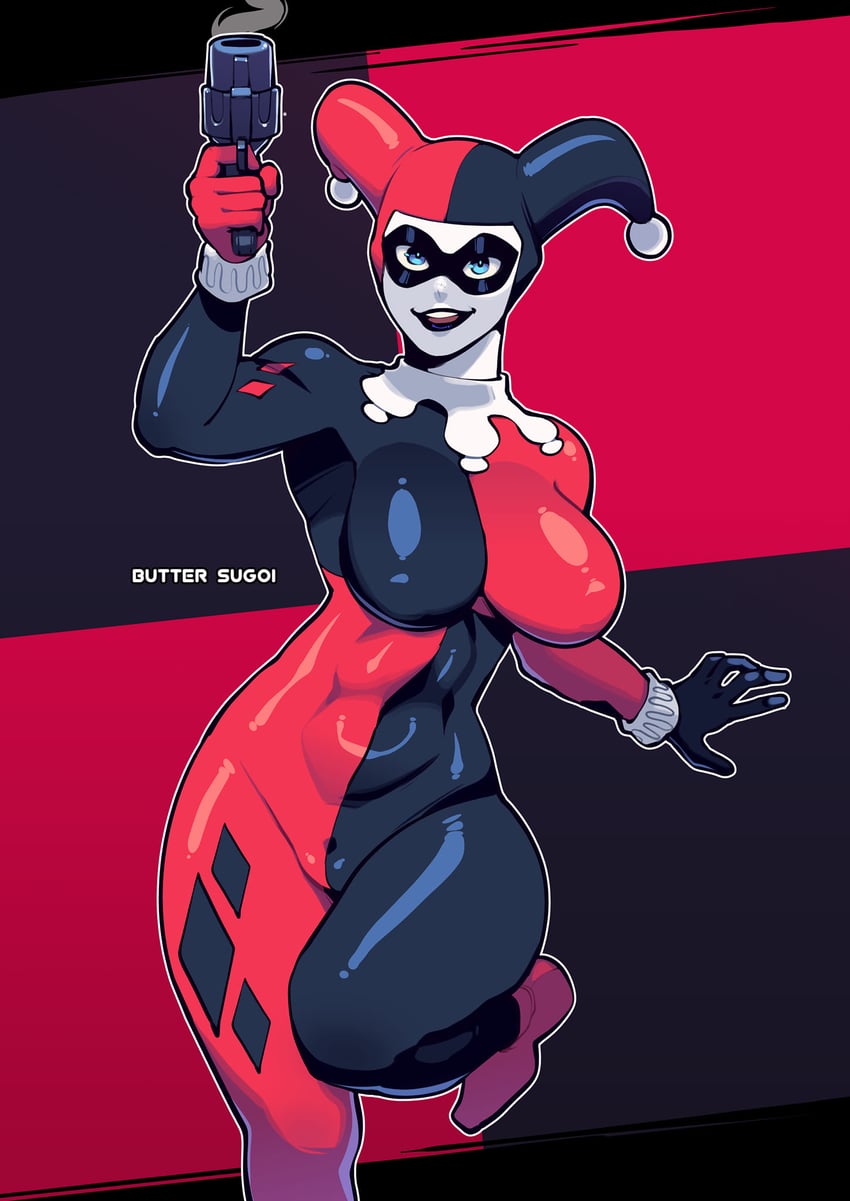 harley quinn (dc comics and 1 more) drawn by butter_sugoi
