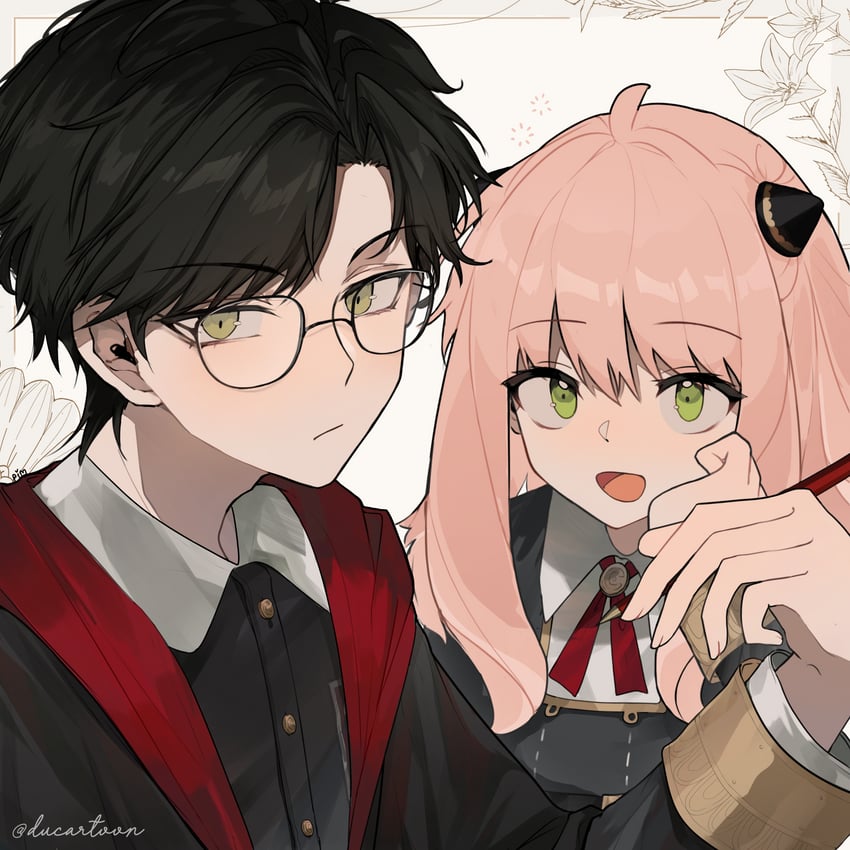 anya and damian desmond (spy x family) drawn by ducartoon