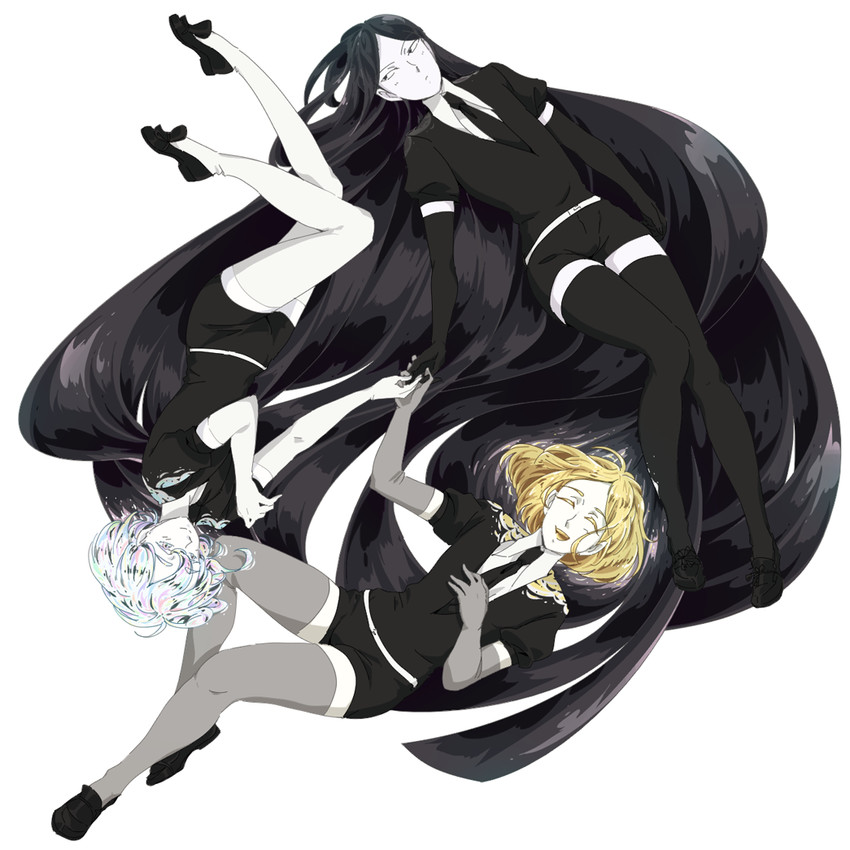 diamond, bort, and yellow diamond (houseki no kuni) drawn by akihiko_(sw4553)