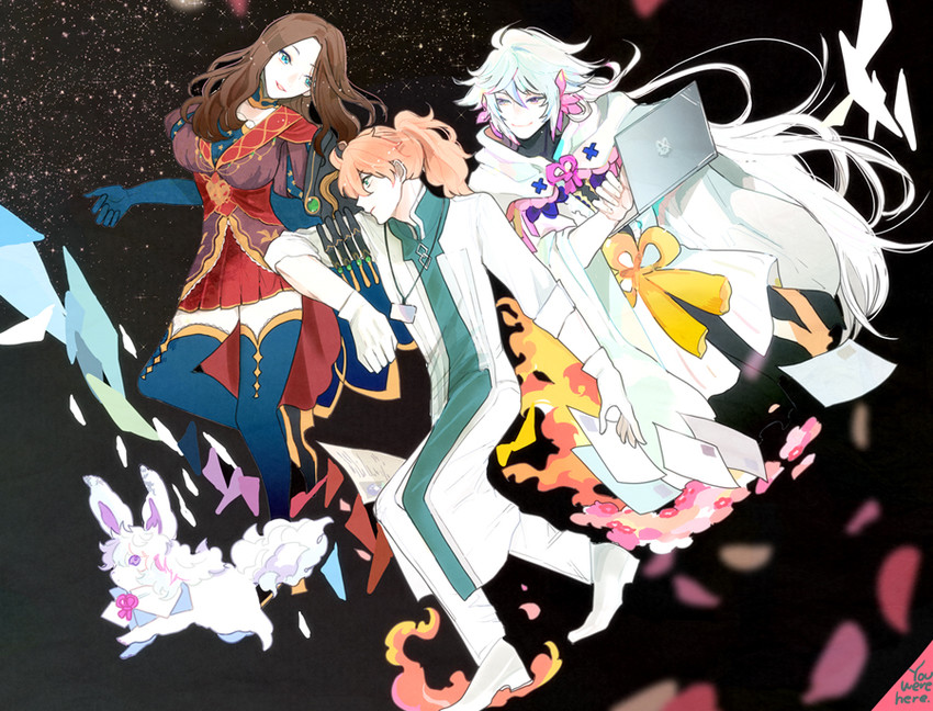 fou, leonardo da vinci, merlin, and romani archaman (fate and 1 more) drawn by cometrip
