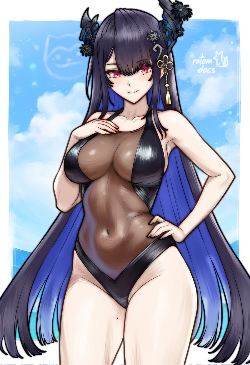 nerissa ravencroft (hololive and 1 more) drawn by rotomdocs