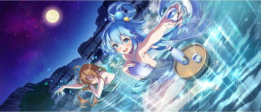 aqua and wiz (kono subarashii sekai ni shukufuku wo! and 1 more)