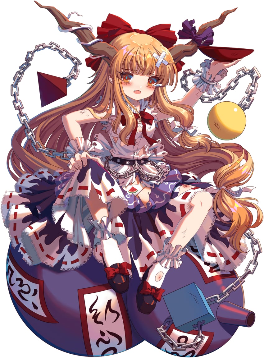 ibuki suika (touhou and 1 more) drawn by kumio