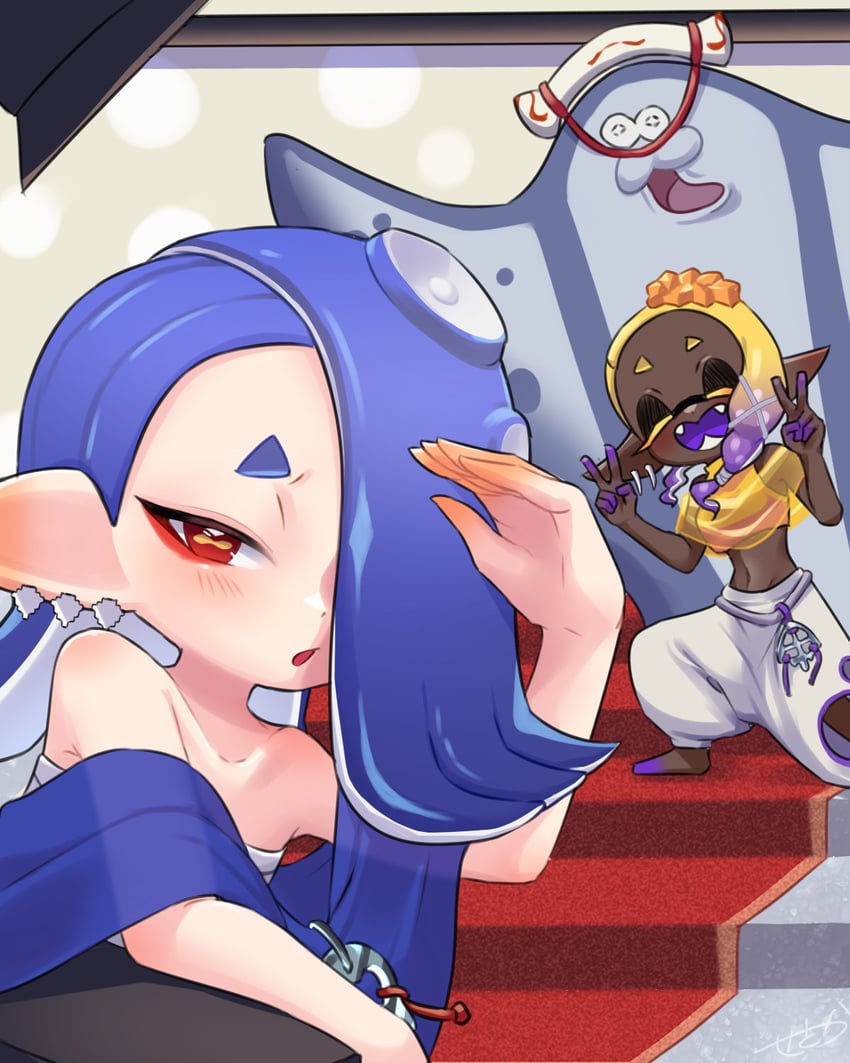 shiver, frye, and big man (splatoon and 1 more) drawn by amakusa_setoka