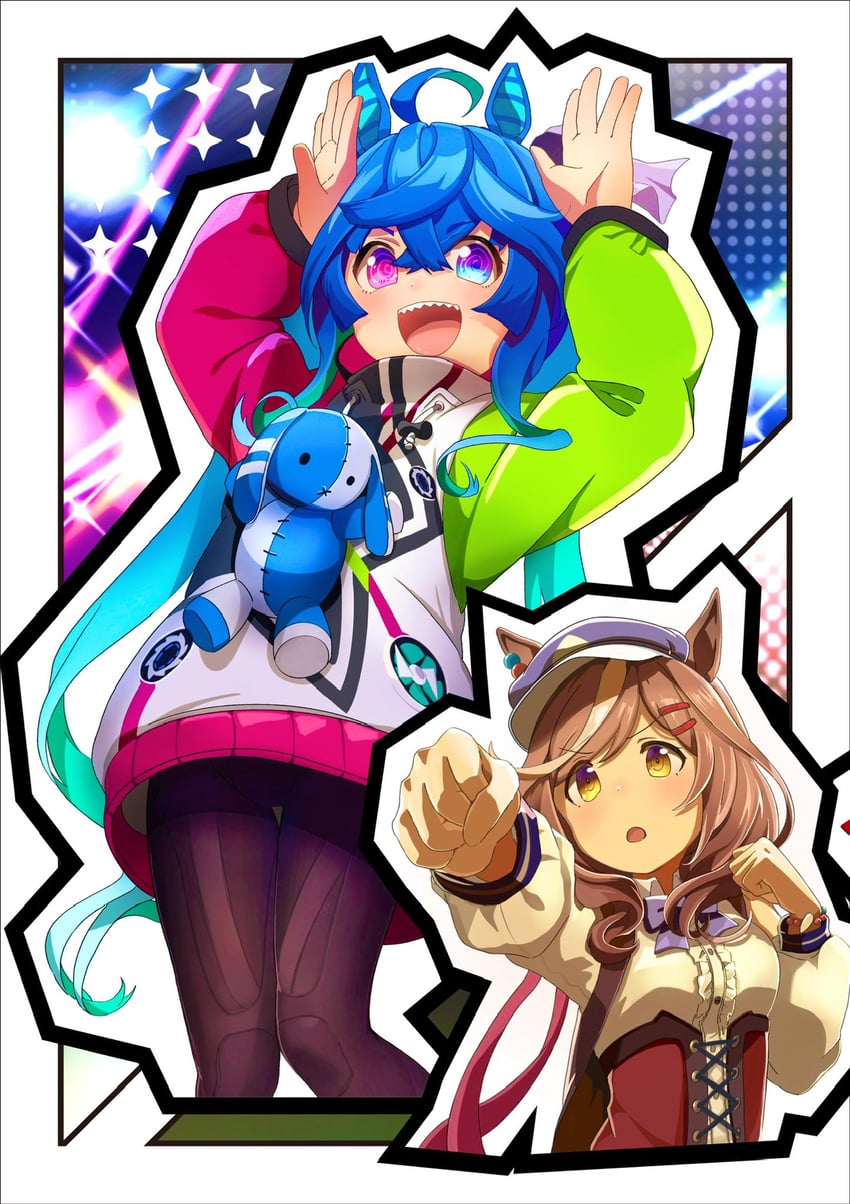 twin turbo and matikane tannhauser (umamusume) drawn by moko39_takasora