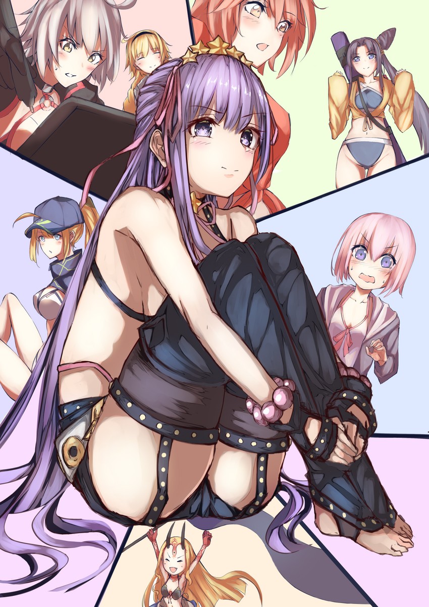 artoria pendragon, mash kyrielight, fujimaru ritsuka, jeanne d'arc alter, jeanne d'arc, and 4 more (fate and 1 more) drawn by sh22