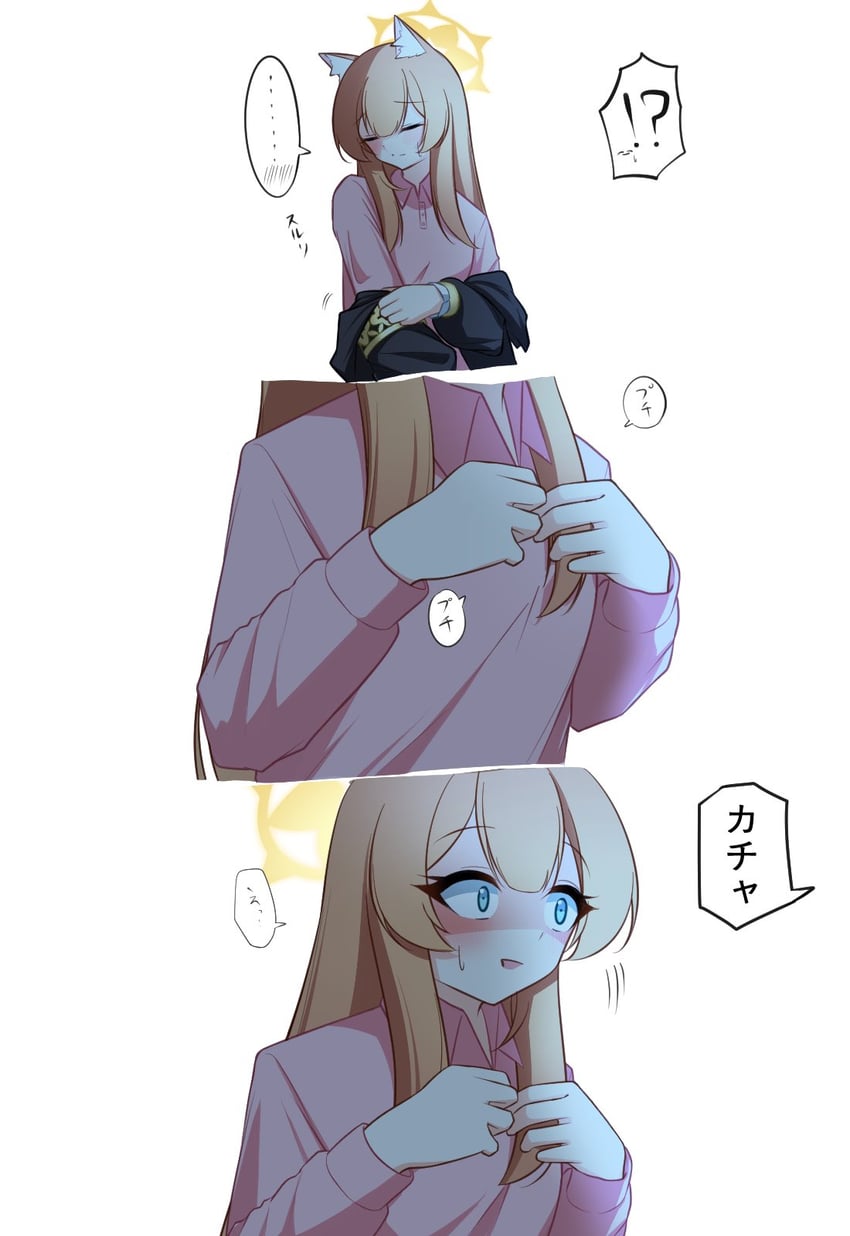 sensei, doodle sensei, and mari (blue archive) drawn by pyosunyi