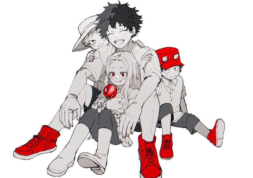 midoriya izuku, eri, izumi kota, and shimano katsuma (boku no hero academia) drawn by nishino_(fetv8484)