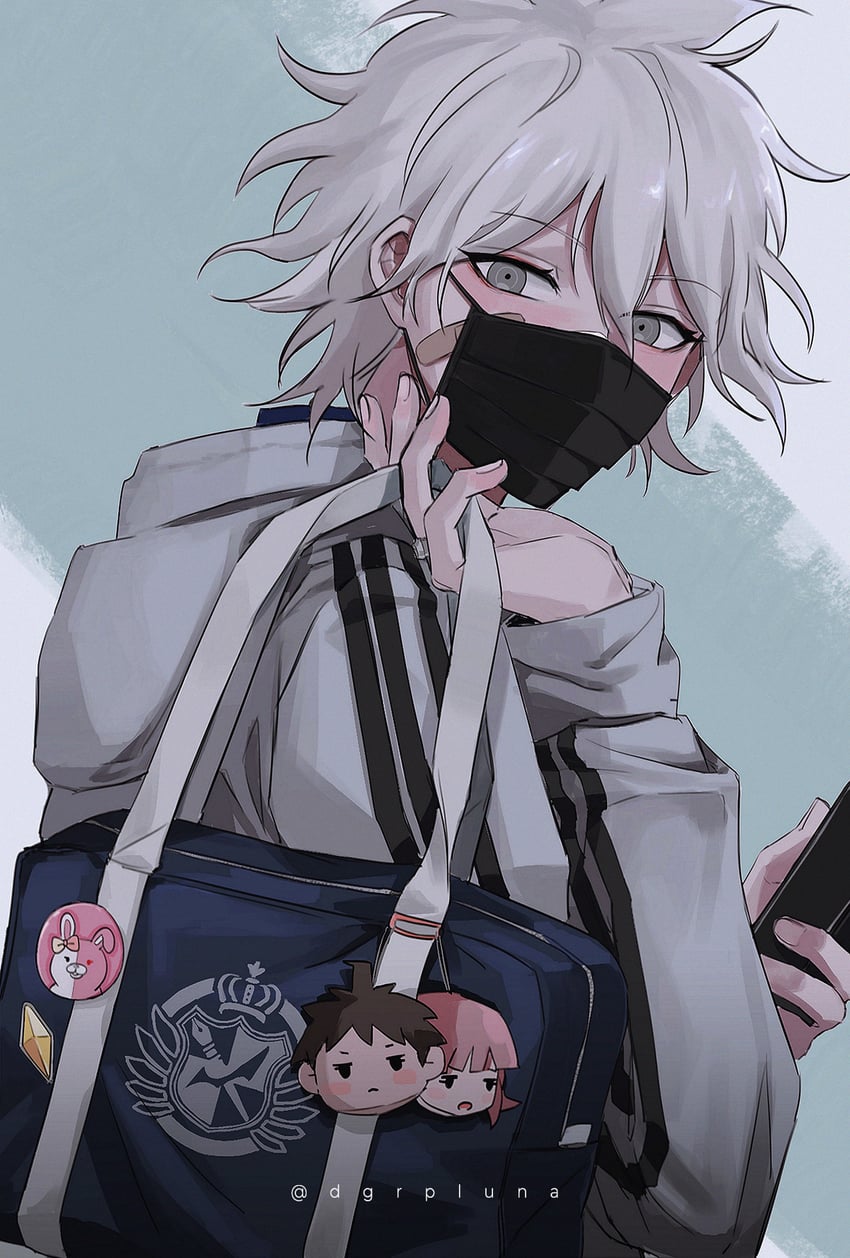 nanami chiaki, komaeda nagito, hinata hajime, and monomi (danganronpa and 1 more) drawn by boleum_(dgrpluna)