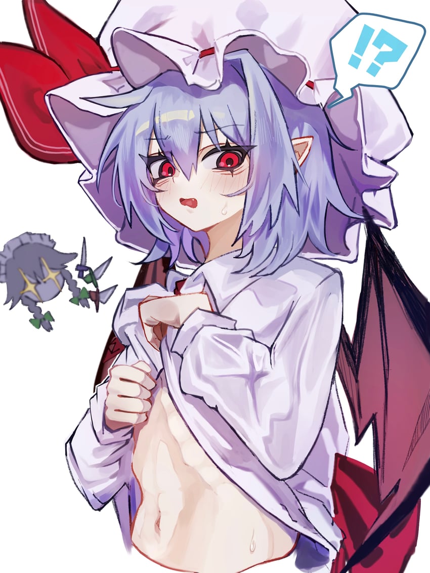 remilia scarlet and izayoi sakuya (touhou) drawn by nari_(bikkii)