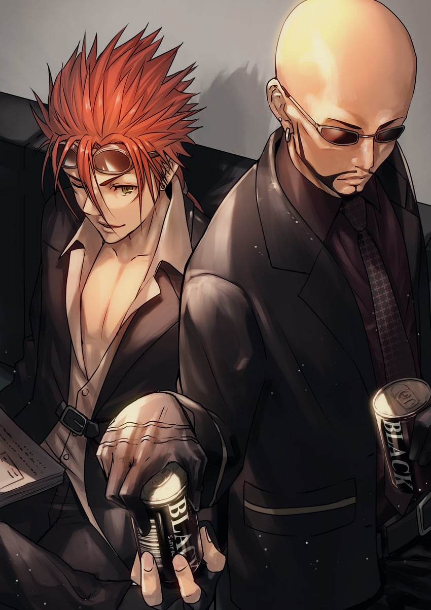 reno and rude (final fantasy and 2 more) drawn by nakanishi_tatsuya