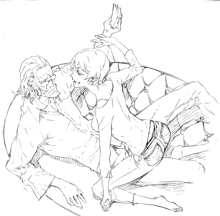 mihai mihaeroff and kiri (dogs: bullets & carnage) drawn by miwa_shirow