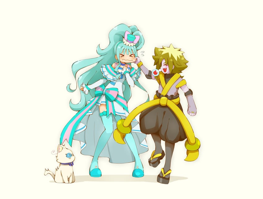 nekoyashiki yuki, nekoyashiki mayu, cure lillian, and torame (precure and 1 more) drawn by yuu13