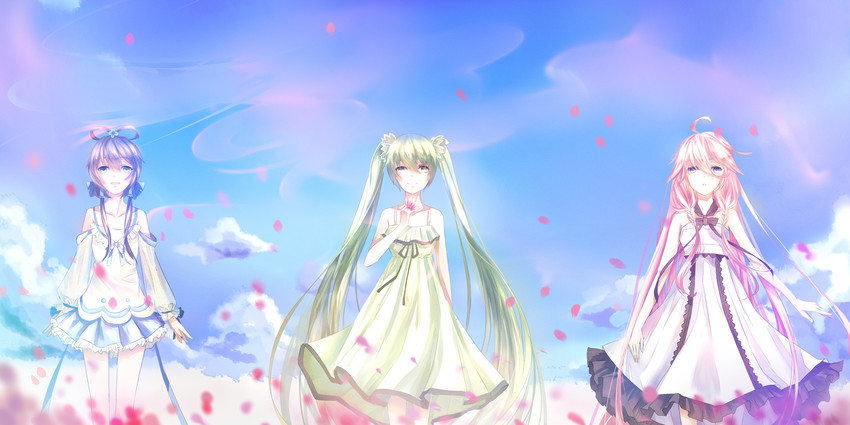 hatsune miku, ia, and luo tianyi (vocaloid and 1 more) drawn by toushi_(1213704694)