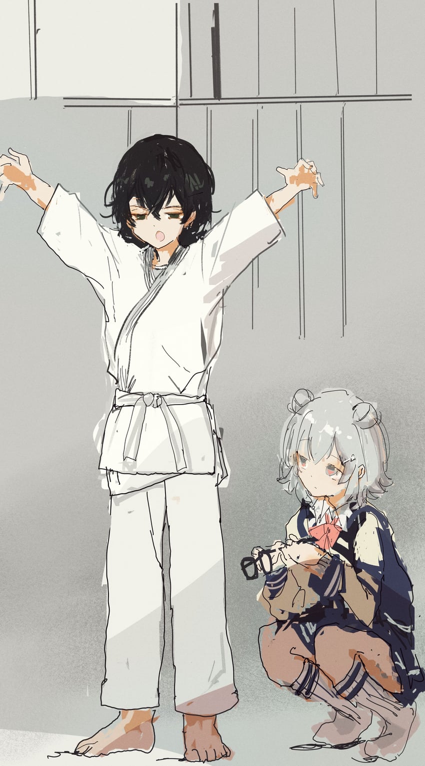 koharu rikka and hanakuma chifuyu (synthesizer v and 1 more) drawn by kabuyama_kaigi