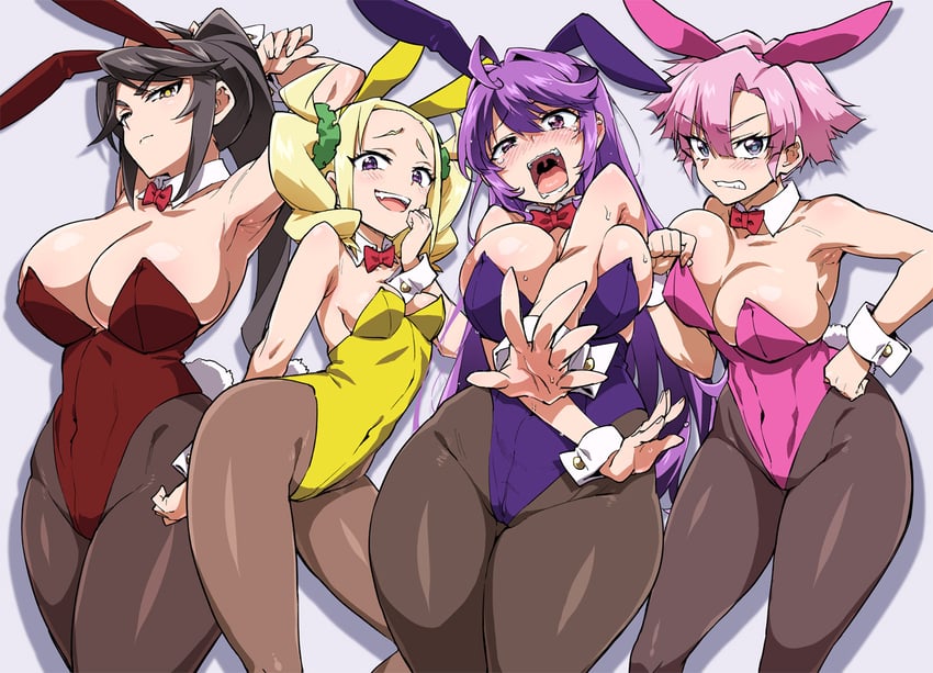 fujiyama shinobu, umeda, cherry boy, and canola (mahou shoujo 201) drawn by mucha_(muchakai)