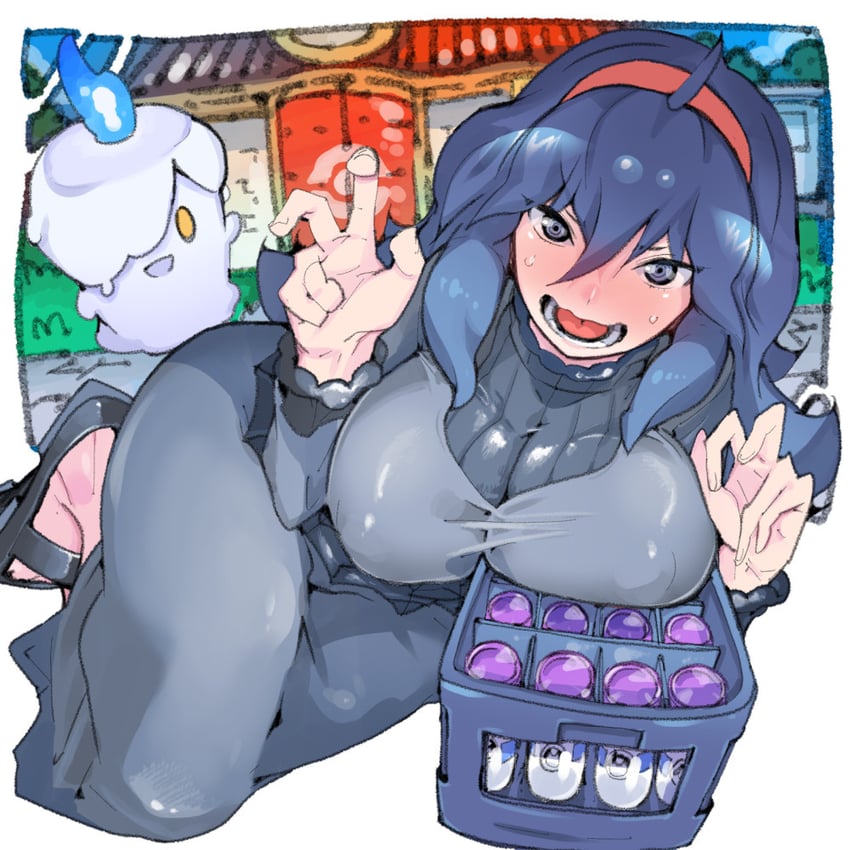 hex maniac and litwick (pokemon and 1 more) drawn by takayama_toshinori