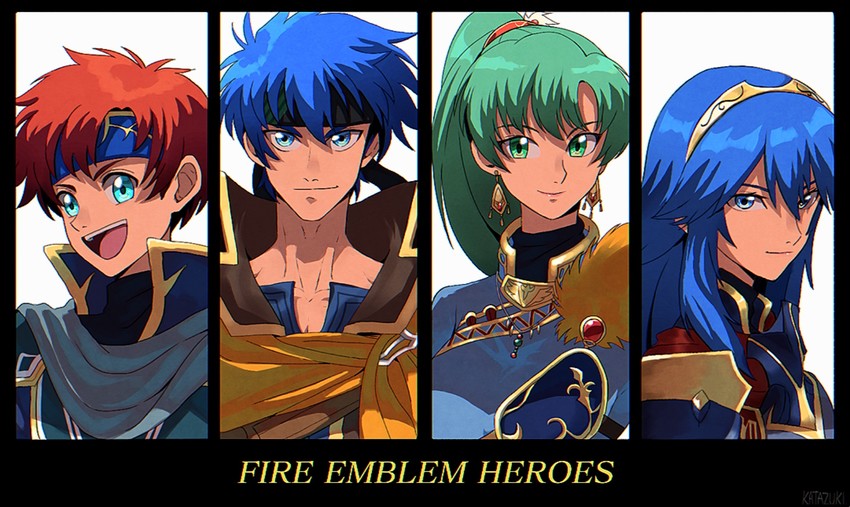 eliwood, lyn, greil, ike, lucina, and 1 more (fire emblem and 5 more) drawn by kuruto.