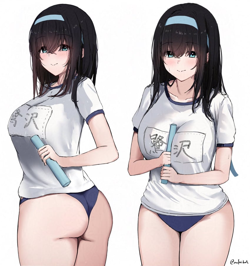 sagisawa fumika (idolmaster and 2 more) drawn by rufei_bot