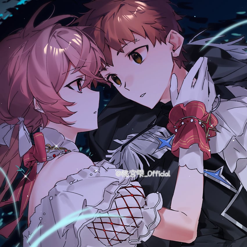emiya shirou and momomiya shizuku (original and 2 more) drawn by gaoyue_jixiang