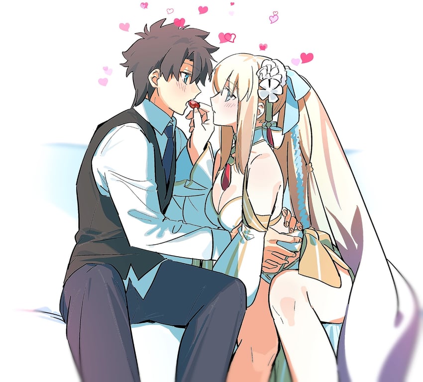 fujimaru ritsuka and morgan le fay (fate and 1 more) drawn by chietori