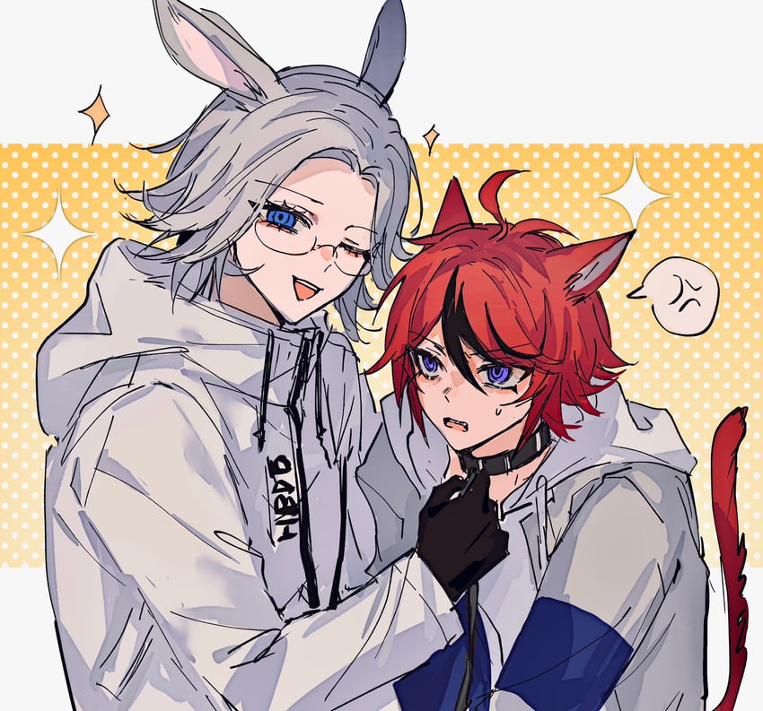 aotsuki eito and sumino takumi (the hundred line -last defense academy-) drawn by kaochuanyi9060