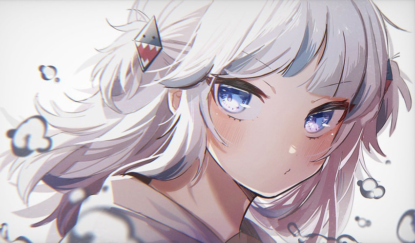 gawr gura (hololive and 1 more) drawn by 852_box