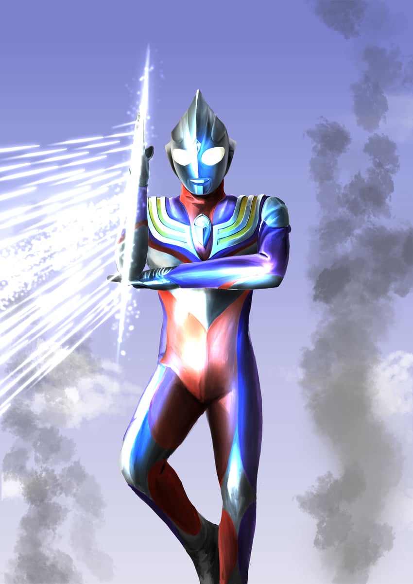 ultraman tiga (ultra series and 3 more) drawn by gattyo