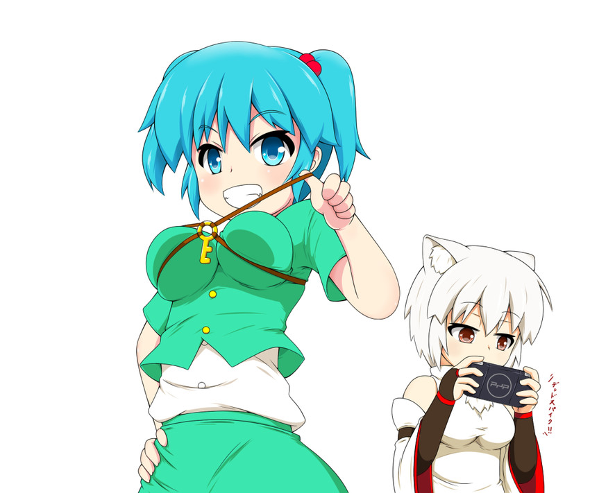 inubashiri momiji and kawashiro nitori (touhou) drawn by hitotsubashi_inari