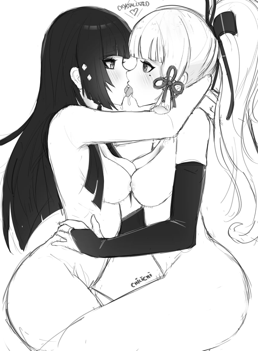 kamisato ayaka and yun jin (genshin impact) drawn by chilichi5