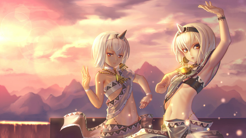 uruuru and saraana (utawarerumono and 1 more) drawn by l.l