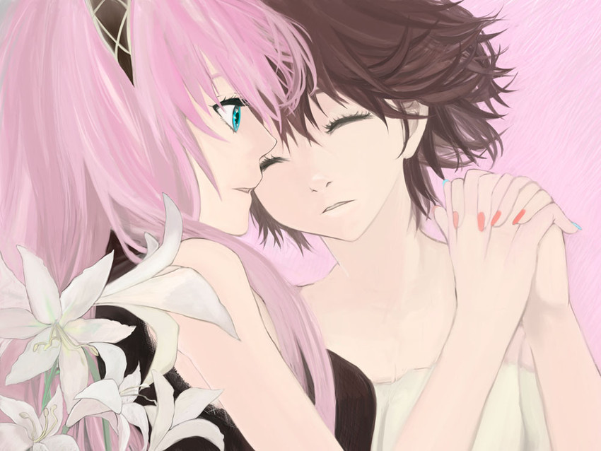 megurine luka and meiko (vocaloid) drawn by honoka_(pandatype)