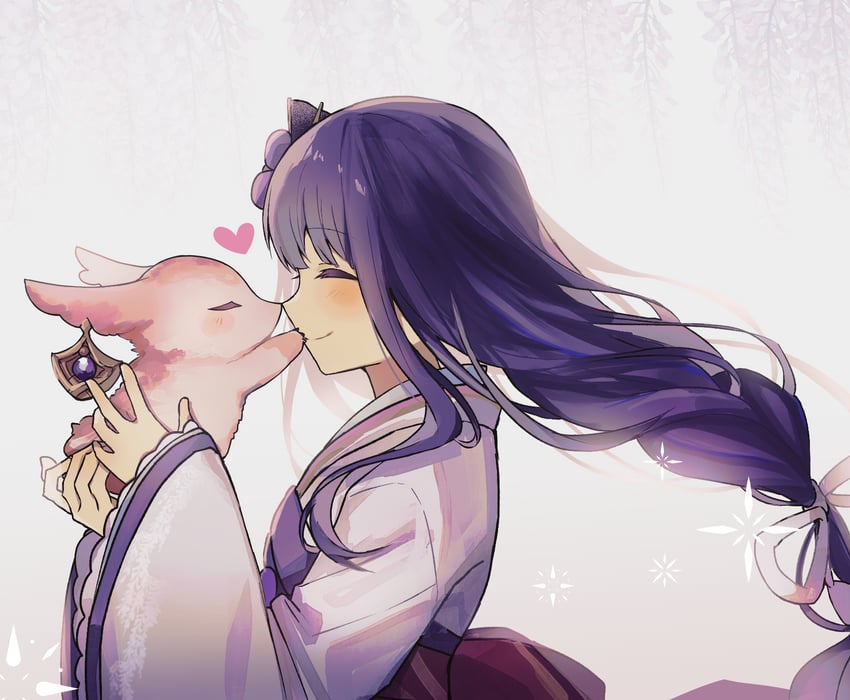 yae miko and makoto (genshin impact) drawn by merry-san