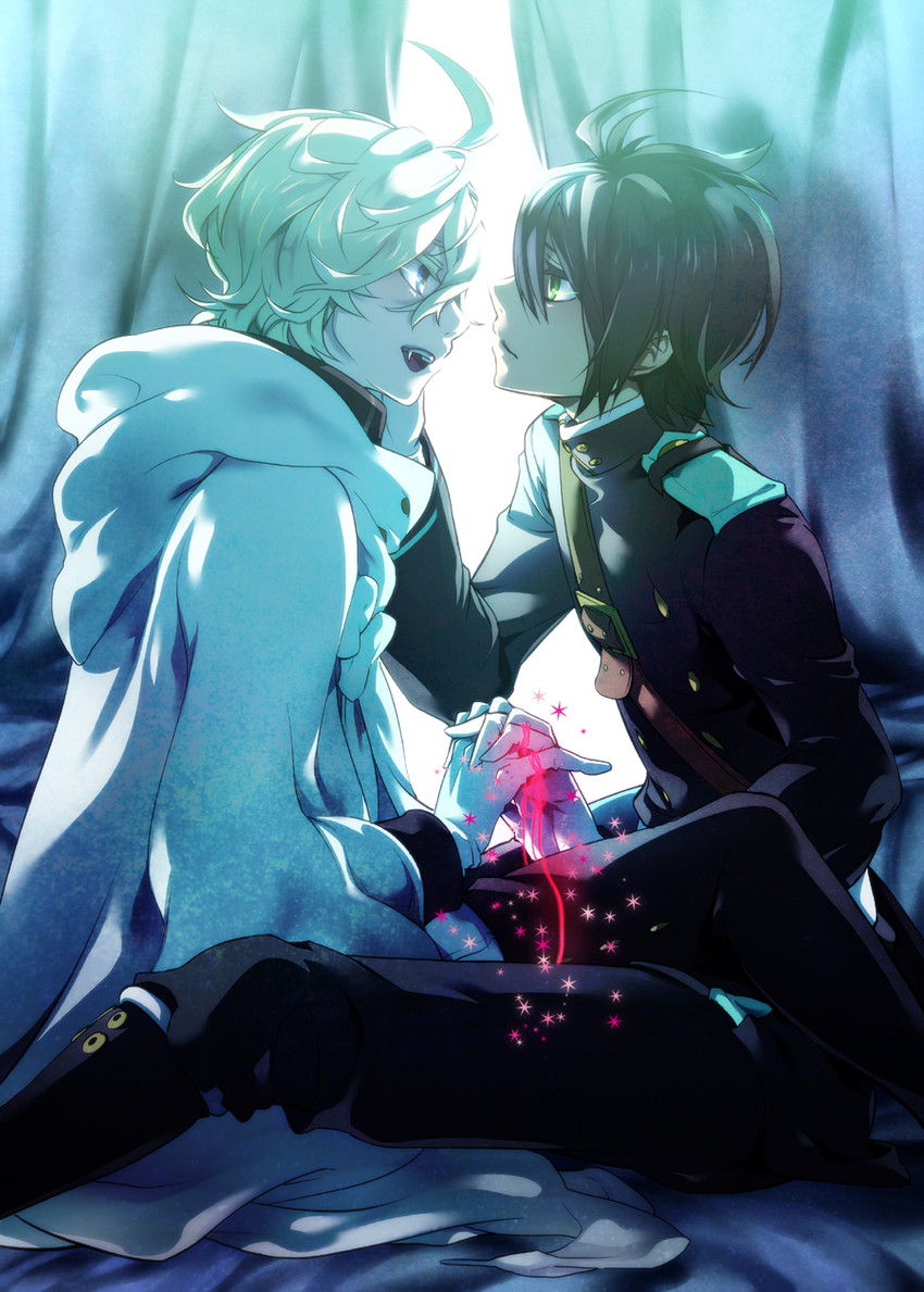 hyakuya yuuichirou and hyakuya mikaela (owari no seraph) drawn by christine_(mori)