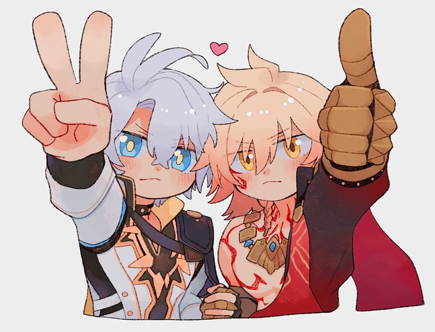 phainon and mydei (honkai and 1 more) drawn by umimomomomo