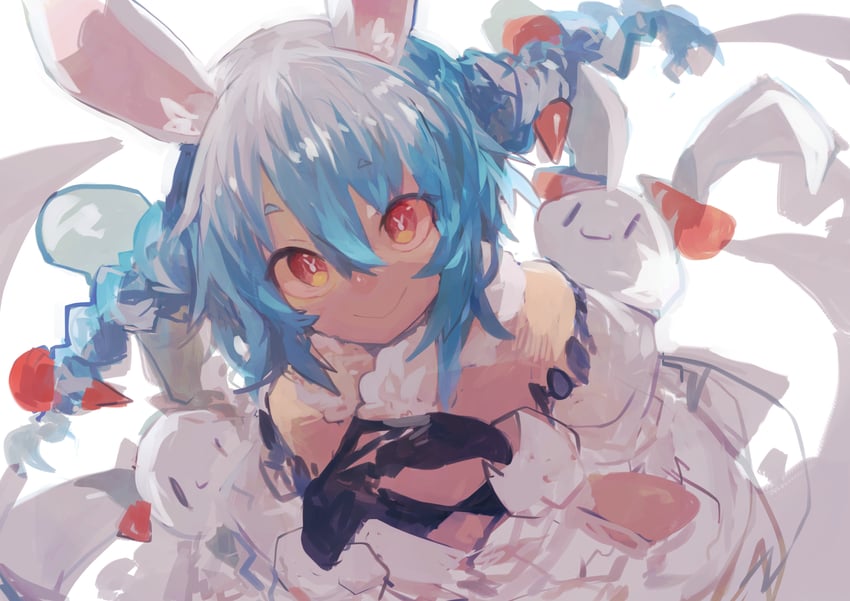 usada pekora and pekomon (hololive) drawn by kaamin_(mariarose753)