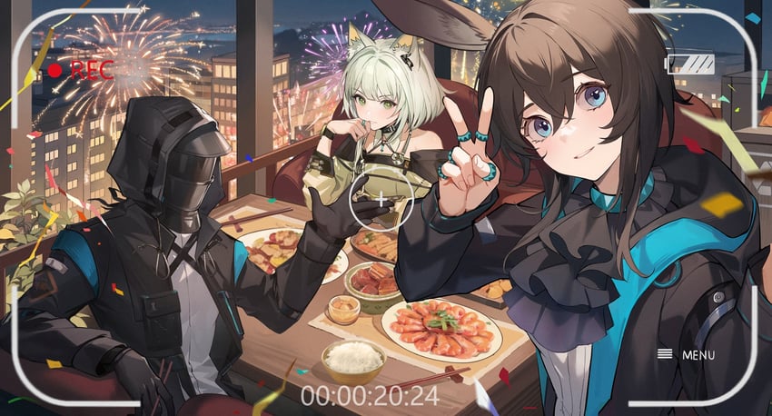 doctor, amiya, and kal'tsit (arknights) drawn by 9chung